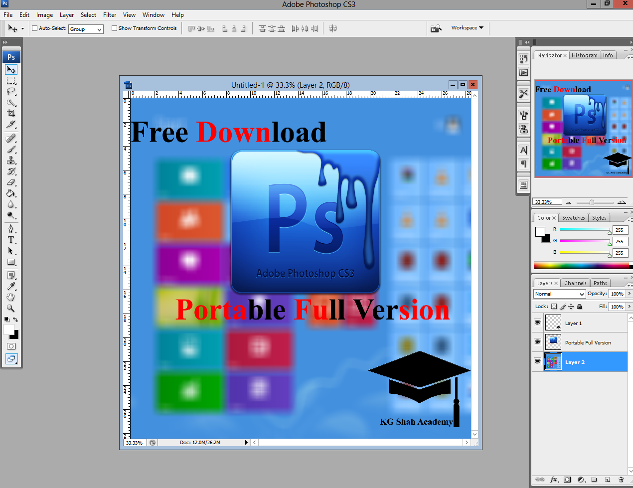 Download Adobe Photoshop Cs3 Full Version Highly Compressed